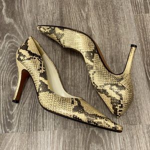 Stuart Weitzmann Metallic snake heel Sz 8